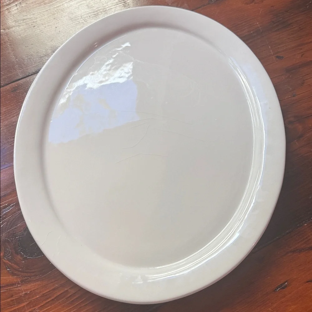 Sur La Table Covered Oval White Serving Platter